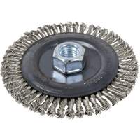 Brosse pour cordon de soudure, Dia. 4", Fils 0,022", Arbre 5/8"-11, Acier inoxydable Distribution Élite MP