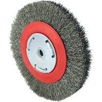 Brosse &agrave; fils cr&ecirc;p&eacute;s 101F-2M, 6" dia., Fils 0,014", Arbre 1/2" - 2" Distribution Élite MP