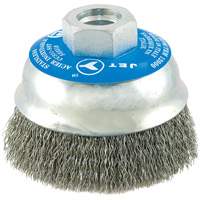 Brosse boisseau &agrave; fils cr&ecirc;p&eacute;s en acier inoxydable Distribution Élite MP