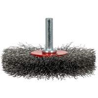 Brosse radiale &agrave; fils cr&ecirc;p&eacute;s mont&eacute; sur mandrin ER300-12, 3", Fils ,012" Distribution Élite MP