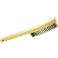 Brosse m&eacute;tallique &agrave; poils longs &agrave; quatre rang&eacute;es et manche long 4LHSS, Acier inoxydable, 4 x 19 rangs de fils, Longueur 13-3/4" Distribution Élite MP