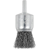 Brosse coupelle sertie mont&eacute;e sur tige, 1", Fils 0,012", Tige 1/4" Distribution Élite MP