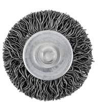 Brosse radiale &agrave; fils cr&ecirc;p&eacute;s mont&eacute; sur mandrin 126, 1-1/2", Fils 0,02", Tige 1/4" Distribution Élite MP