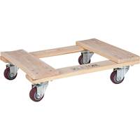 Socle roulant en bois dur, Roues en Polyur&eacute;thane, Capacit&eacute; de 900 lb, 18" la x 24" p x 7" h Distribution Élite MP