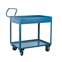 Deep Lipped Service Cart, 2 Tiers, 24" W x 47" H x 36" D, 1200 lbs. Capacity Distribution Élite MP