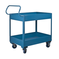Deep Lipped Service Cart, 2 Tiers, 24" W x 47" H x 36" D, 1200 lbs. Capacity Distribution Élite MP