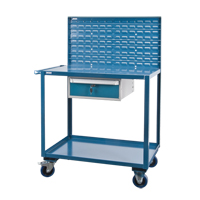 Mobile Service Cart, 2 Tiers, 24" W x 57" H x 40" D, 1200 lbs. Capacity Distribution Élite MP