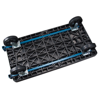 Plastic Platform Trucks, 48" L x 24" W, 2000 lbs. Cap., Mold-on Rubber Wheels Distribution Élite MP