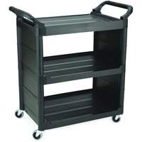 Bussing Cart with End Panels, 3 Tiers, 18-5/8" x 36-5/8" x 33-5/8", 150 lbs. Capacity Distribution Élite MP