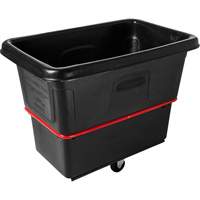 Heavy-Duty Utility Cube Truck, Black Recycled Plastic, 43-1/4" L x 28" W x 33-3/4" H, 12 cu. ft. Volume, 800 lbs. Capacity Distribution Élite MP