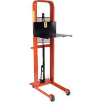 Gerbeur hydraulique &agrave; plateforme, M&eacute;canisme Pompe au pied, Capacit&eacute; de 1000 lb, Levage max de 80" Distribution Élite MP