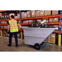 Chariot basculeur en acier, Poly&eacute;thyl&egrave;ne, 1,1 vg³, Capacit&eacute; de charge de 1250 lb Distribution Élite MP