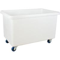 Chariot-caisse &agrave; parois droites, Poly&eacute;thyl&egrave;ne blanc, 46" lo x 28" la x 31" h, Volume 14 pi³, Capacit&eacute; 600 lb Distribution Élite MP