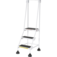 Stop-Step Ladders, 3 Steps, 16" Step Width, 28-11/16" Platform Height, Steel Distribution Élite MP