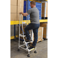 Stop-Step Ladders, 3 Steps, 16" Step Width, 28-11/16" Platform Height, Steel Distribution Élite MP