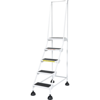 Light-Duty Stop-Step Ladders, 5 Steps, 16" Step Width, 47-11/16" Platform Height, Steel Distribution Élite MP
