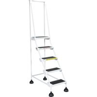 Light-Duty Stop-Step Ladders, 5 Steps, 16" Step Width, 47-11/16" Platform Height, Steel Distribution Élite MP