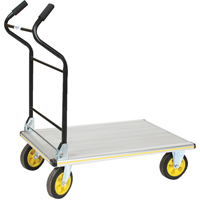 Chariot &agrave; plateforme avec poign&eacute;e ergonomique pliante, Aluminium, 660 lb, 35-1/2" lo x 24" la, Hauteur 41" Distribution Élite MP