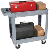 Chariot utilitaire de luxe, 2 tiers, 25" x 35-1/2" x 43,5"/43-1/2", Capacit&eacute; 550 lb Distribution Élite MP