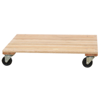 Solid Platform Wood Dolly, Rubber Wheels, 1200 lbs. Capacity, 18" W x 30" D x 7" H Distribution Élite MP