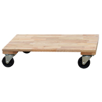 Solid Platform Wood Dolly, Rubber Wheels, 1200 lbs. Capacity, 24" W x 36" D x 7" H Distribution Élite MP