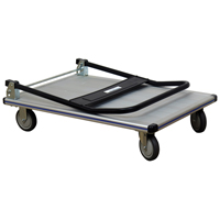 Chariot &agrave; plateforme avec poign&eacute;e pliante, Aluminium, 550 lb, 35-1/2" lo x 24" la, Hauteur 35-1/2" Distribution Élite MP