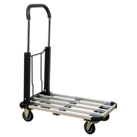 Chariot &agrave; plateforme avec poign&eacute;e pliante, Aluminium, 300 lb, 28" lo x 16" la, Hauteur 37,75" Distribution Élite MP