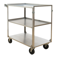 Chariots &agrave; tablette, 3 Tiers, 21" la x 37-1/4" h x 35-1/8" p, Capacit&eacute; 500 lb Distribution Élite MP