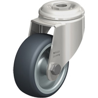 Stainless Steel Thermoplastic Elastomer Caster, Swivel, 3-1/8" (79.5 mm) Dia., 220 lbs. (100 kg.) Capacity Distribution Élite MP