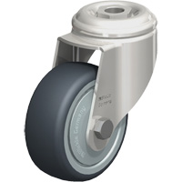 Stainless Steel Thermoplastic Elastomer Caster, Swivel, 3-1/8" (79.5 mm) Dia., 220 lbs. (100 kg.) Capacity Distribution Élite MP