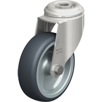Stainless Steel Thermoplastic Elastomer Caster, Swivel, 4" (102 mm) Dia., 240 lbs. (108 kg.) Capacity Distribution Élite MP