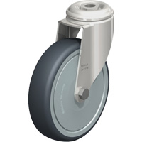 Stainless Steel Thermoplastic Elastomer Caster, Swivel, 5" (127 mm) Dia., 265 lbs. (120 kg.) Capacity Distribution Élite MP