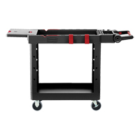 Heavy-Duty Adaptable Utility Cart, 2 Tiers, 17-3/4" x 36" x 46-1/5", 500 lbs. Capacity Distribution Élite MP