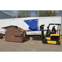 Self-Dumping Hopper, Steel, 3 cu.yd., Blue Distribution Élite MP