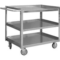 Chariot avec tablettes de calibre industriel, 3 Tiers, 24-1/8" la x 35" h x 42" p, Capacit&eacute; 1200 lb Distribution Élite MP