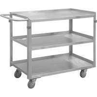 Chariot avec tablettes de calibre industriel, 3 Tiers, 16-3/4" la x 34" h x 30-7/16" p, Capacit&eacute; 600 lb Distribution Élite MP