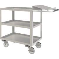 Chariot de pr&eacute;paration de commande de calibre industriel, 39" h x 18-1/8" la x 45" p, 3 Tablettes, Capacit&eacute; 1200 lb Distribution Élite MP