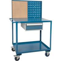 Mobile Service Cart, 2 Tiers, 24" W x 57" H x 40" D, 1200 lbs. Capacity Distribution Élite MP
