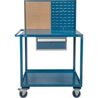 Mobile Service Cart, 2 Tiers, 24" W x 57" H x 40" D, 1200 lbs. Capacity Distribution Élite MP
