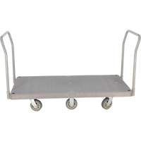 Heavy Duty Plastic Platform Truck, 60" L x 30" W, 3000 lbs. Cap., Polyurethane Wheels Distribution Élite MP