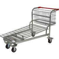 Nestable Wire Cart, Steel, 28-3/4" x 37-1/16" x 59-5/8", 275 lbs. Capacity Distribution Élite MP