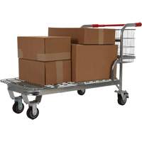 Nestable Wire Cart, Steel, 28-3/4" x 37-1/16" x 59-5/8", 275 lbs. Capacity Distribution Élite MP