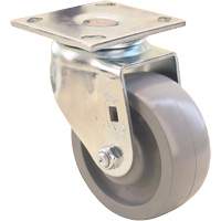 Max9 Caster, Swivel, 5" (127 mm), Envirothane Grey-WOW, 1000 lbs. (453.6 kg.) Distribution Élite MP