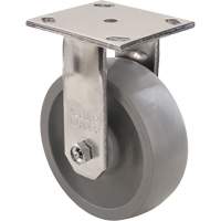 Max9 Caster, Rigid with Brake, 5" (127 mm), Envirothane Grey-WOW, 1000 lbs. (453.6 kg.) Distribution Élite MP