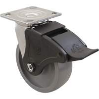 Max9 Caster, Swivel, 6" (152.4 mm), Envirothane Grey-WOW, 1100 lbs. (498.95 kg.) Distribution Élite MP