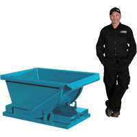 Self-Dumping Hopper, Steel, 1/4 cu.yd., Blue Distribution Élite MP