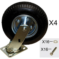 Ensemble de roulettes pneumatiques de rechange pour chariots &agrave; plateforme Distribution Élite MP