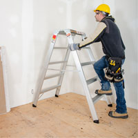 Poste de travail chevalet de sciage portatif, Cadre Aluminium, 12-1/4" p x 56" h Distribution Élite MP