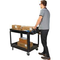 Utility Cart, 2 Tiers, 25-5/8" x 33-1/2" x 43-3/4", 550 lbs. Capacity Distribution Élite MP