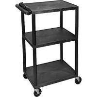 Electric Utility Cart, 3 Tiers, 24" x 42" x 18", 300 lbs. Capacity Distribution Élite MP